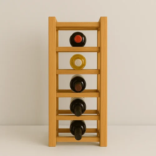 Slim Wine Rack Maximizes Vertical Bottle Storage