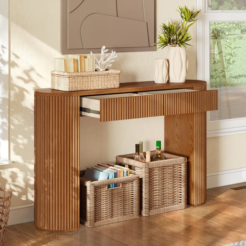 Rolf 47" Oak Console Table - Image 2